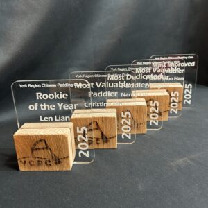 Rectangular Modern Wood and Acrylic Award
